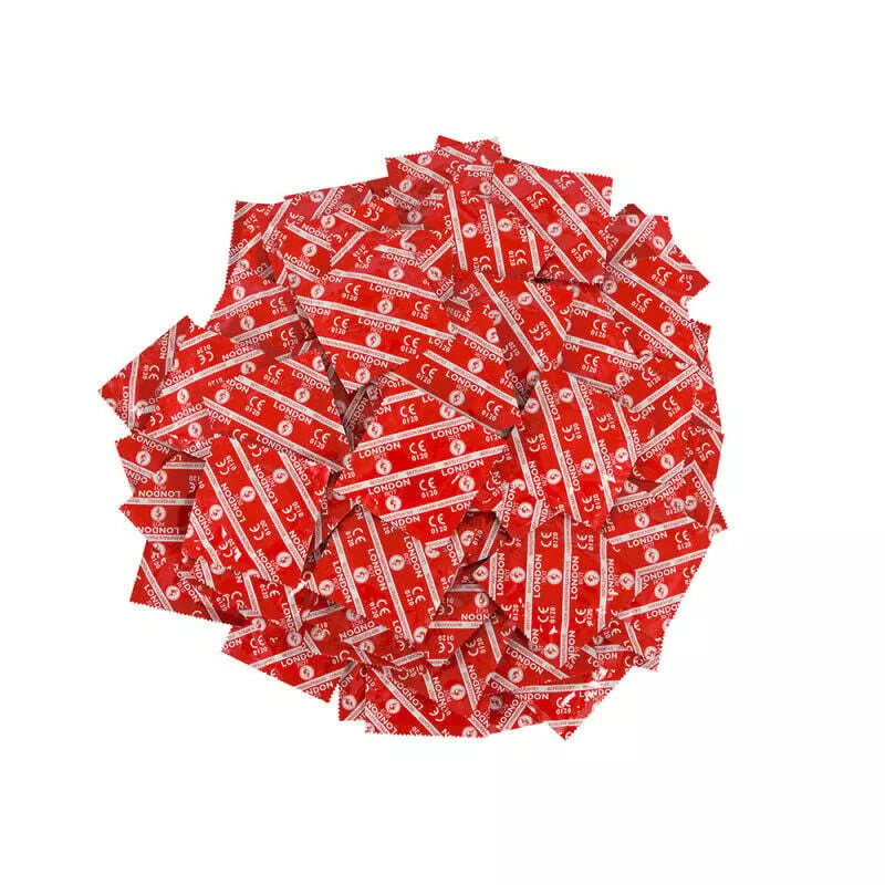 Braškinių prezervatyvų rinkinys