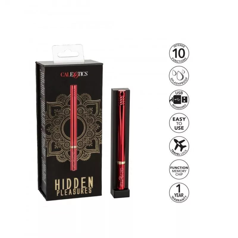 Mini vibratorius Hidden Pleasures (raudonas)