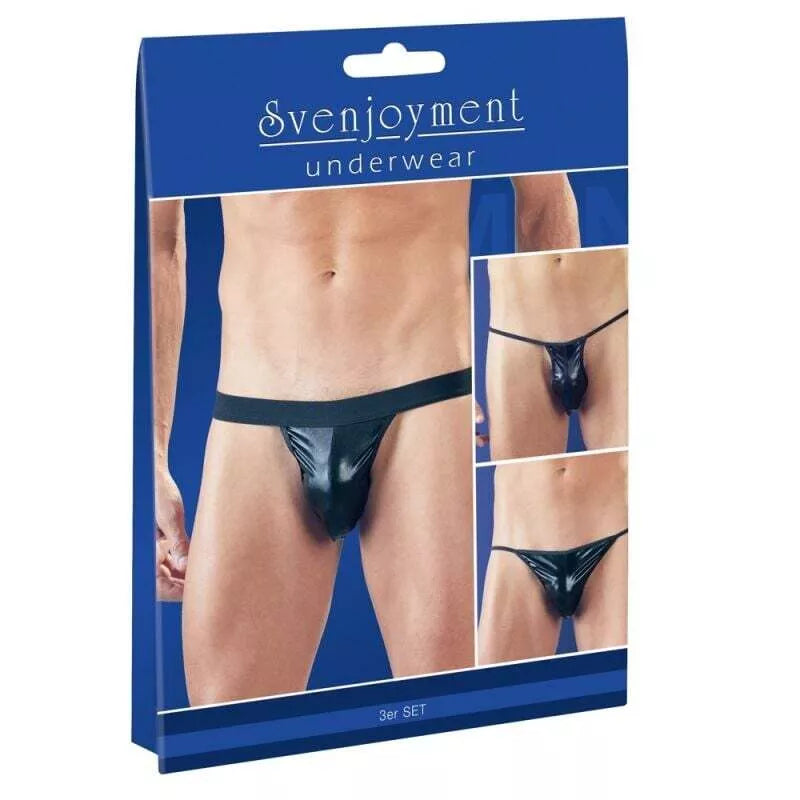 Vyriškų stringų komplektas Naktis (3 vnt.)