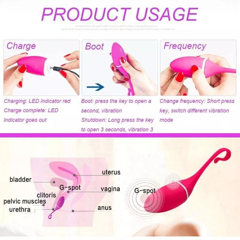 Vibruojantis kiaušinėlis Irena (rožinis)