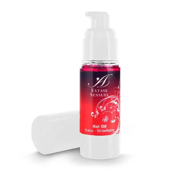 ES šildantis masažo aliejus Karšta Braškė (30ml)