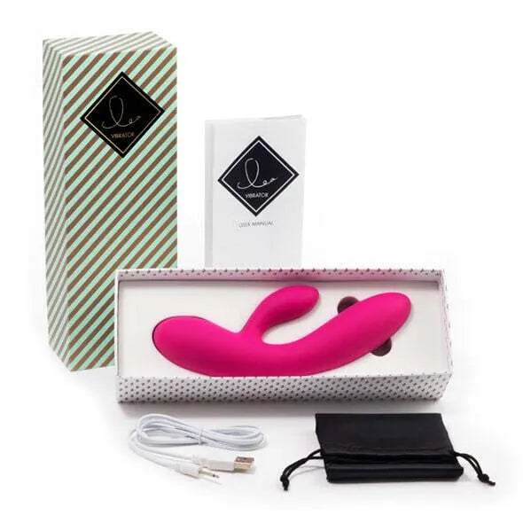 Kiškučio vibratorius Lea (tamsus rožinis)