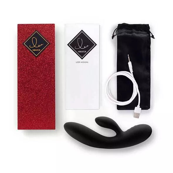 Kiškučio vibratorius Lea (juodas)